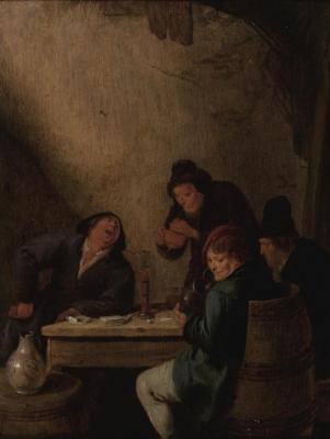 Peasants Drinking In A Tavern Artwork by Jan Miense Molenaer