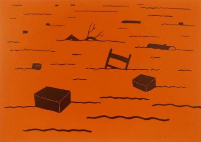 The Flood,1971 Artwork by Nicholas Monro