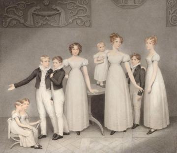 The Nine Youngest Children Of Richard Bagot,bishop Of Bath And Wells Artwork by Adam Buck