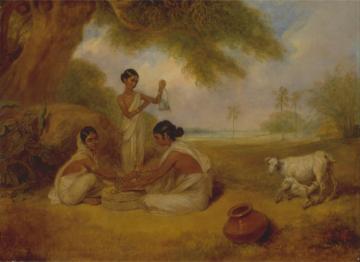 Grinding Corn Artwork by Arthur William Devis