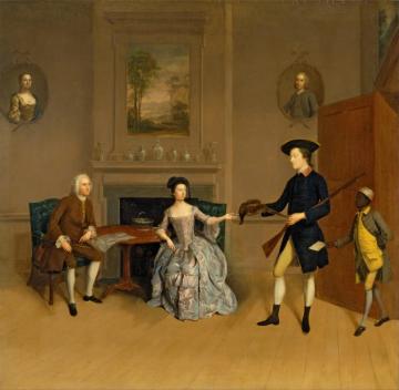 John Orde,his Wife Anne, And His Eldest Son William Artwork by Arthur William Devis