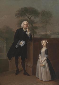 An Unknown Man With His Daughter Artwork by Arthur Devis