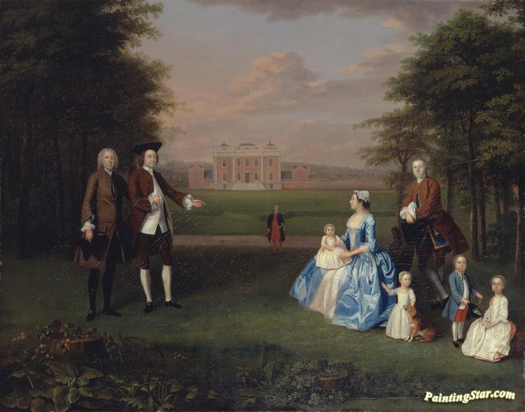Robert Gwillym Of Atherton And His Family Artwork by Arthur Devis