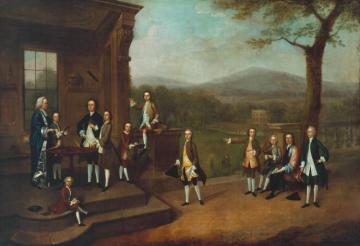 Breaking-up Day At Dr Clayton's School At Salford C.1738 Artwork by Arthur Devis