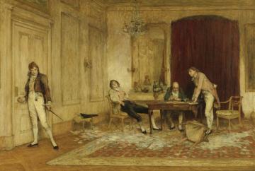 Hard Hit Artwork by Sir William Quiller Orchardson