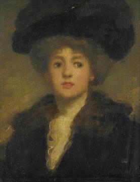 Portrait Of A Lady In Black Artwork by Sir William Quiller Orchardson