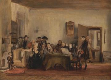 Sketch For The Reading Of A Will Artwork by David Wilkie