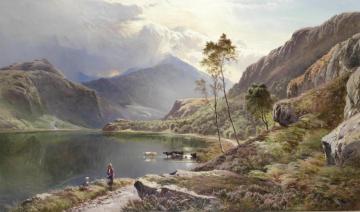 Llyn-y-ddinas North Wales Artwork by Sidney Richard Percy