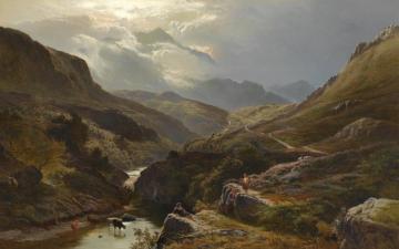 On The Road To Loch Turret, Crieff (1868) Artwork by Sidney Richard Percy