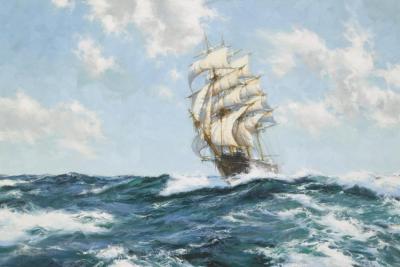 The Grace Ross Slashing Foam Artwork by Montague Dawson