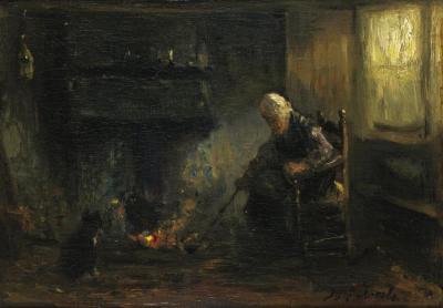 At The Hearth Artwork by Jozef Israels