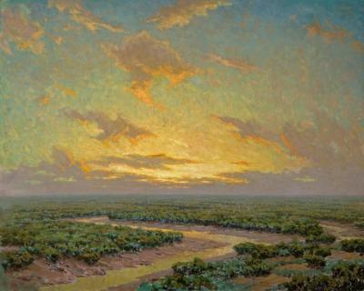 Marsh Under Golden Skies Artwork by Granville Redmond