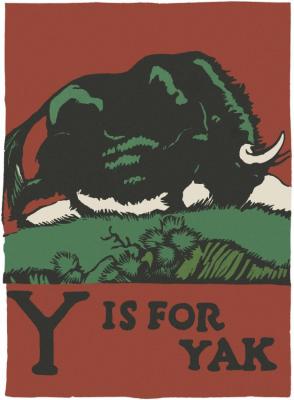 Alphabet - Y Is For Yak Artwork by C.b. Falls