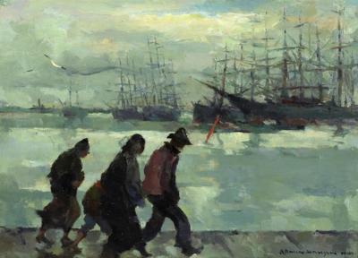 Waterfront Artwork by Armin Hansen