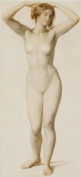 Standing Female Nude Artwork by William Mulready