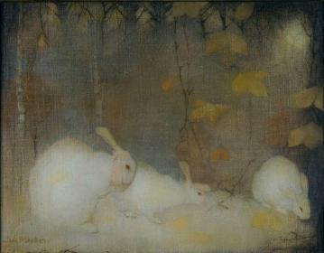 White Rabbits In Autumn, 1911 Artwork by Jan Mankes