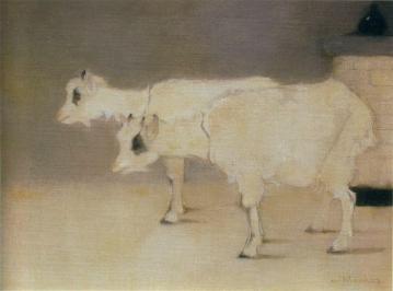 Two Goats Artwork by Jan Mankes