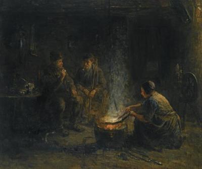 Preparing The Meal Artwork by Jozef Israels