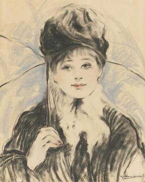 Portrait Of A Woman Artwork by Madeleine Jeanne Lemaire