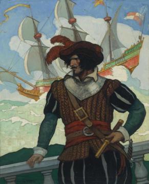 Romance Of Adventure Artwork by Newell Convers (N.C.) Wyeth