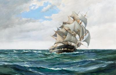 A Rift In The Clouds,the Joshua Balls Artwork by Montague Dawson
