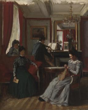 Salon De Famille Artwork by René-françois-xavier Prinet