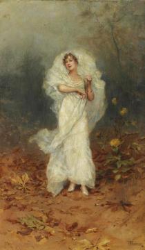 Promenade In The Woods Artwork by Frederik Henrdik Kaemmerer