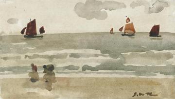 Beach Scene Artwork by James Watterston Herald