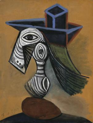 Femme Au Chapeau Bleu Artwork by Pablo Picasso