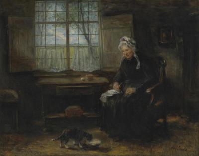 Une Vieille Demoiselle Artwork by Jozef Israels