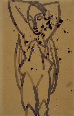 Study Of A Standing Nude Artwork by Pablo Picasso