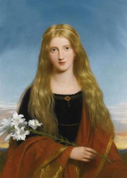 The Lily-portrait Of Miss Bury Artwork by Sir Charles Lock Eastlake
