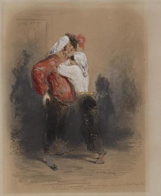 Man And Woman In Fancy Dress,1847 Artwork by Paul Gavarni