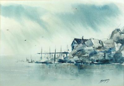 Monterey Pier,fishing Boat Artwork by Armin Hansen