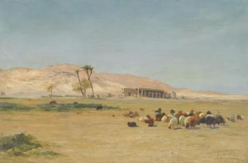 Egyptian Landscape Artwork by Joseph Farquharson