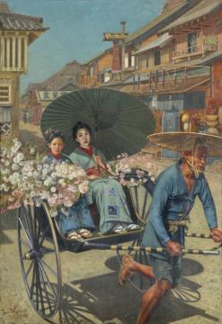 The Return From The Cherry Grove, Tokyo Artwork by Theodore Wores