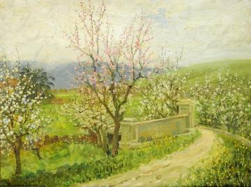 Cherry Blossoms,1927 Artwork by Theodore Wores