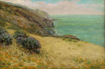 Coastal Scene, Thought To Be Lands End, San Francisco Artwork by Theodore Wores