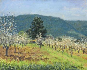 Foothill Orchard, Saratoga, California Artwork by Theodore Wores
