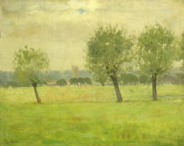 Green Meadow Artwork by Theodore Wores