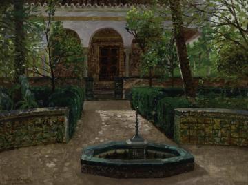 The Garden Of The Alcazar,seville,spain,1903 Artwork by Theodore Wores