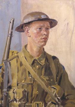 A Canadian Soldier Artwork by Augustus Edwin John