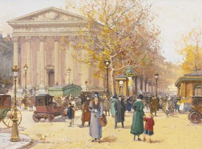 La Madeleine Artwork by Eugene Galien-Laloue