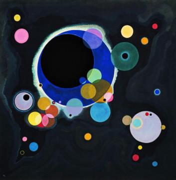 Several Circles Artwork by Wassily Kandinsky