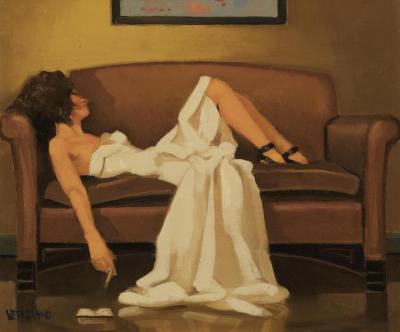 After The Thrill Is Gone (study) Artwork by Jack Vettriano