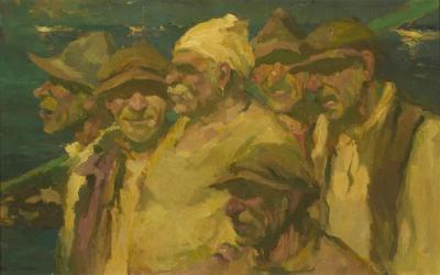 Monterey Fishermen Artwork by Armin Hansen