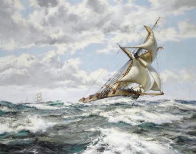The Fleet Messenger I Artwork by Montague Dawson