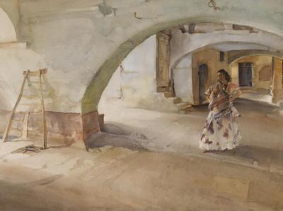 La Belle Gitane Artwork by Sir William Russell Flint