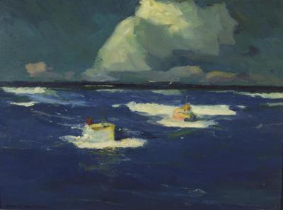 Salmon Trawlers Artwork by Armin Hansen