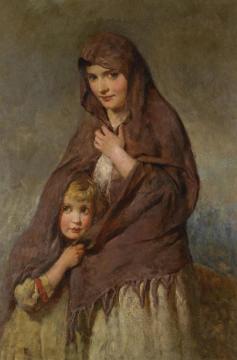 Mother And Child Artwork by George Elgar Hicks
